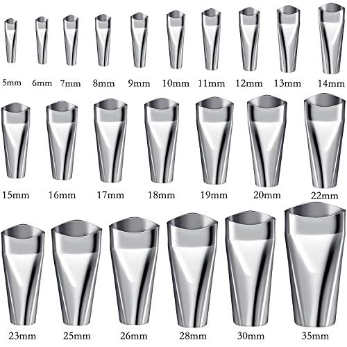 Hotop 23 Pcs Caulk Nozzle Stainless Steel Sealant Finishing Tool Kit