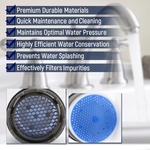 137401 Faucet Aerator Flow Restrictor Service Kit Fits for Moen (2 Sets) | for Moen Eco-Performance Aerator, for Rothbury or Voss, 1.5 gpm,18.5MM, with Key Removal Wrench Tool, Highly Durable
