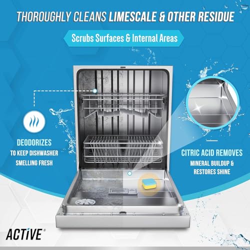 ACTIVE Washer Dishwasher Disposal & Coffee Cleaner Tablets - 96 Tabs Includes Washing Machine Cleaner, Dishwasher, Disposer, Coffee Maker Descale Tabs - Deep Clean & Refresh Appliance - 1 Year Supply - style: 96 Tablets Appliance Cleaning Bundle - Coffee