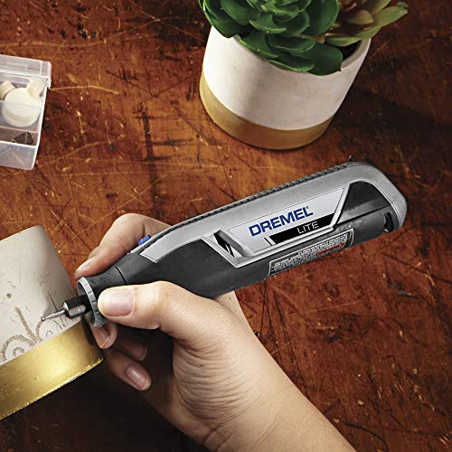 Dremel Lite 7760 N/10 4V Cordless Rotary Tool Kit with Variable Speed, USB Charging, Easy Accessory Changes - Ideal for Light-Duty DIY & Crafting, Sanding, Engraving, and Polishing