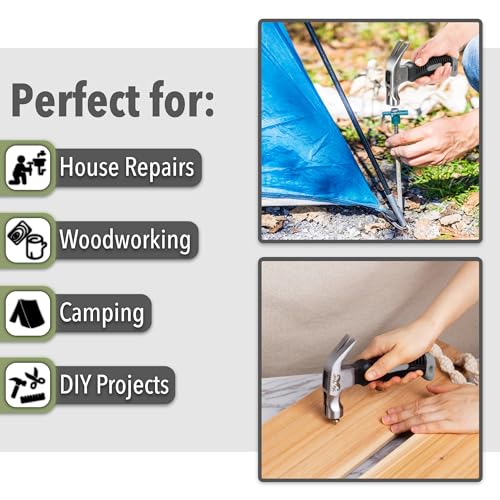 Mr. Pen- Claw Hammer, 8oz, Gray, Magnetic - color: Gray
