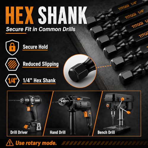 10Pcs Wide-Tip Masonry Drill Bit Set & Concrete Drill Bit Set, 5/32"-1/2" - size: 10 Pcs 5/32"-1/2" Masonry Drill Bit Set