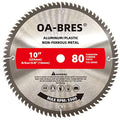 10 Inch 80T Aluminum Non-Ferrous Metal Saw Blade with 5/8-Inch Arbor, Upgrade TCG Grind - size: 10 Inch 80T
