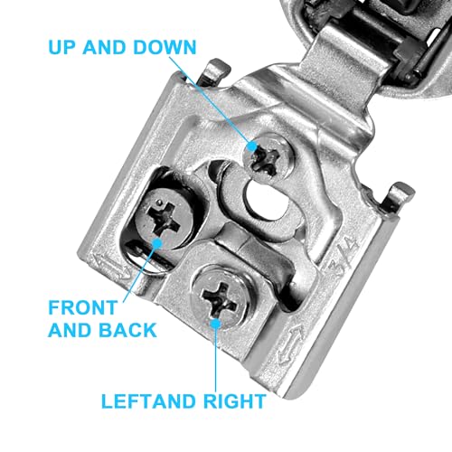 3/4 Inch Overlay Soft Close Cabinet Hinges, 6 Pack Slow Soft Close Hinges for Kitchen Cabinets Satin Nickel Hidden Self Closing Kitchen Cabinet Hinges for Cupboard - size: 3/4 inch Overlay