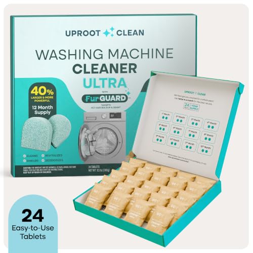 Uproot Clean Washing Machine Cleaning Tablets Ultra 40% Stronger, 24 Pack - style: Ultra