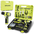 KITLUCK Power Drill Set, 180Pcs Home Hand Tool Kit with 8V Drill, Portable Tool box Kit with Screwdriver, Plier, Wrench, Socket, Harmer, Household Cordless Drill Set for Men Women Home - size: 180Pcs