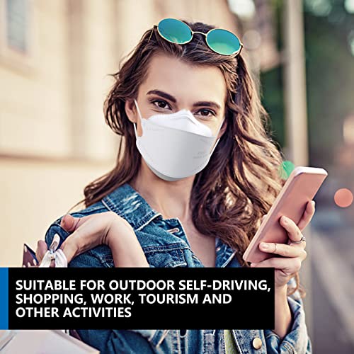KN95 Face Masks 50 Pack, Breathable Comfortable and Disposable KN95 Mask, White - color: Adult White