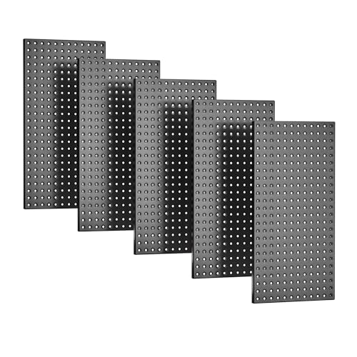 EVERHANGER Metal Pegboard Panels 24" x 12", Heavy Duty Peg Board for Garage - size: 5 Pack 24" x 12"