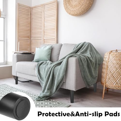 TURSTIN 16 Pack 8 Inch Plastic Furniture Legs with M8 T-Nuts Screws Tapered Sofa Couch and Chair Legs Replacement Furniture Leg for DIY Projects Sofas Coffee Tables Dressers Beds - size: 8 inch