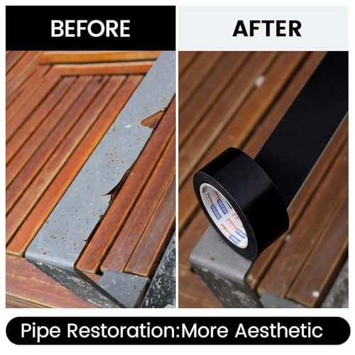 ADHES PVC Pipe Wrap Tape, 2 Inch X 35 Yds, Corrosion Protection Pipe Tape - color: Black