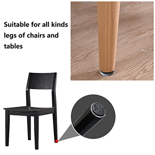 40pcs Round Heavy Duty Nail-on Felt Pad for Furniture Chair Table Leg Feet Floor Protectors Slide Smoothly (Black, Pad Diameter 20mm) - color: Black 20mm (40 Pcs)