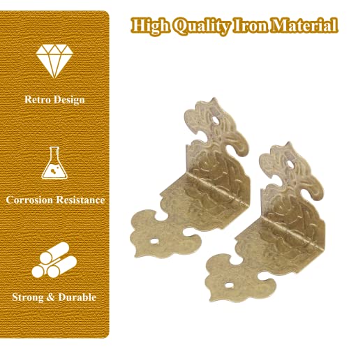 Antique Corner Protectors, 1 x 0.68inch, Style C, 20Pcs - size: 1 x 0.68inch (20Pcs), style: Style C