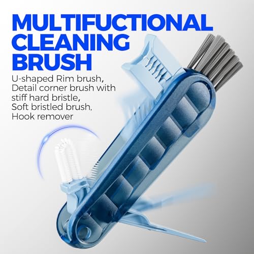 Holikme 6 Pack 4 in 1 Cup Lid Cleaning Brush 3 Straws Bottle Brush,Navy - color: Navy
