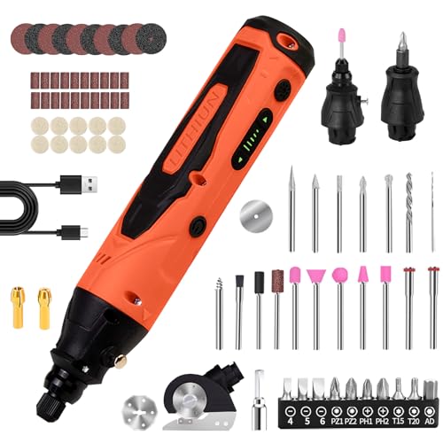 4-in-1 Mini Cordless Rotary Tool Set,5-speed USB Charging with 90 Accessories,4V Multi-Purpose Electric Rotary Tool for Sanding,Polishing,Drilling,Etching,Engraving,DIY Crafts