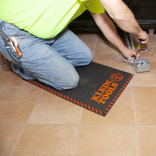 Klein Tools 60136 Kneeling Pads, Adult Men's Large Soft Thick Closed Cell Soft Foam Professional Tradesman Pro Pads with Handle - size: Large