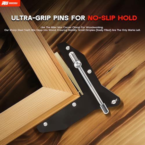Miter Clamps for Woodworking - Corner Clamps for Window & Door Casing, Picture Frames, Cabinet Trim, DIY Crafting Projects - Secure 90° Angle Grip - 2 Pack