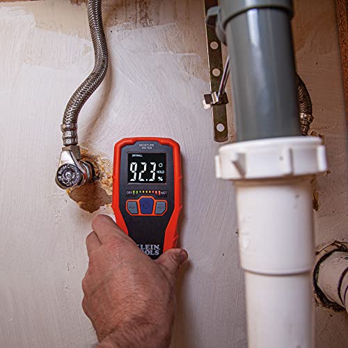 Klein Tools ET140 Pinless Moisture Meter for Non-Destructive Moisture Detection in Drywall, Wood, and Masonry; Detects up to 3/4-Inch Below Surface - style: Moisture Meter