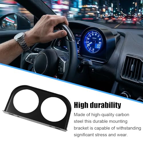 Zpana Car Double Hole Gauge Mounting Panel, 2 Inch Vehicle Dashboard Gauge Pillar Mounting Bracket Pod, Automotive Dash Instrument Holder Replacement, Universal for SUV Automobile Truck - size: Double Hole