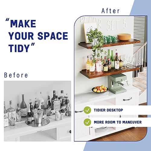Goovilla Shelf Bracket, Floating Shelf Brackets 4 inch Long, 4 Pack, Black - size: 4 Inch, style: Black 4Pack
