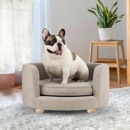 Michanco 2 Inch Bun Feet for Furniture Set of 4 Unfinished DIY Wood Furniture Legs for Couch Sofa Ottoman - color: 2 Inch Unfinished