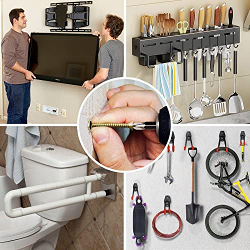 50Pack Hollow Wall Anchors with Screws, Loose Hinge Hole Repair Kits - size: 50 Pack