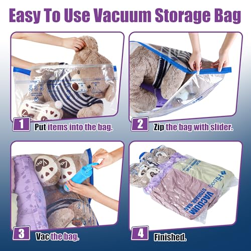 XXL Jumbo Vacuum Seal Storage Bags Extra Large for Clothing Bedding - size: 6-XXL