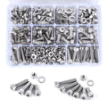 321PCS M6 M8 Socket Head Screws Kit, GTERNITY M6-1.0 M8-1.25 Assorted Machine Screws Nuts Washers 304 Stainless Steel 18-8 Metric Internal Hex Screws Bolts Nuts Washers Set - size: M6 m8 321 S