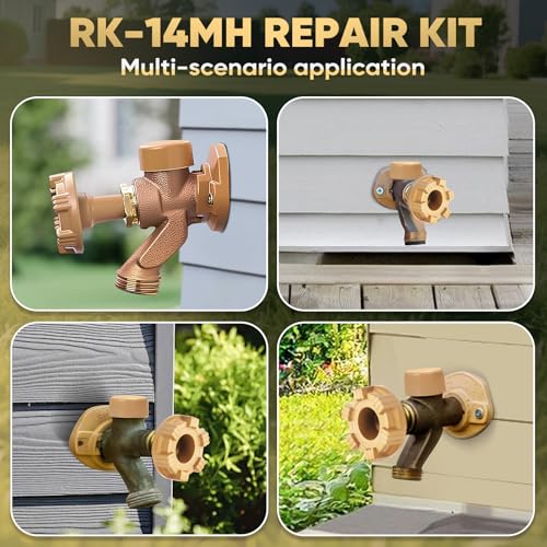 RK-14MH Repair Kit, Outdoor Spigot Replacement - Prevent Water Leakage & Restore Flow - Compatible with Model 14/18 Outside Faucets - style: RK-14MH Repair Kit