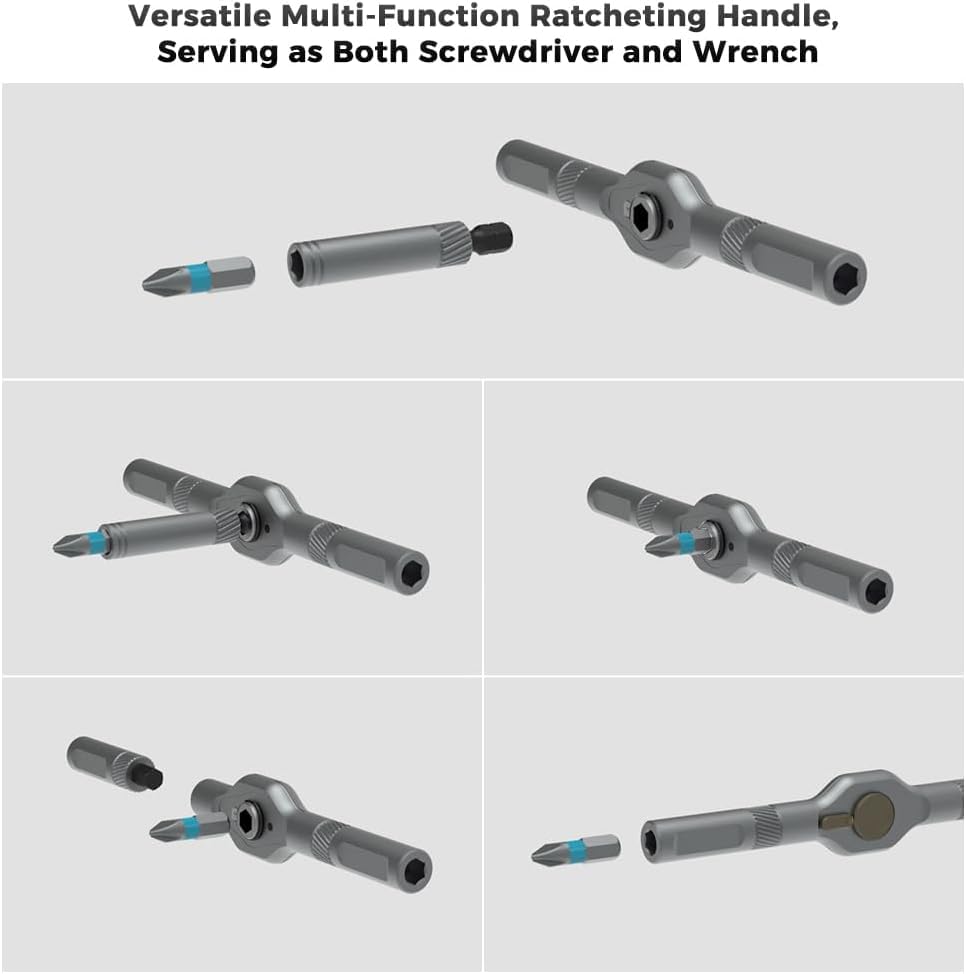 DYLIFE 42 in 1 Magnetic Screwdriver Set, DIY Ratchet Screwdriver Set, Removable Self-assembly Precision Screwdriver Kit, Magnetic DIY Precision Tool Kit for PC Laptop Mobile Cell Phone Digital Watch - size: 42 In 1