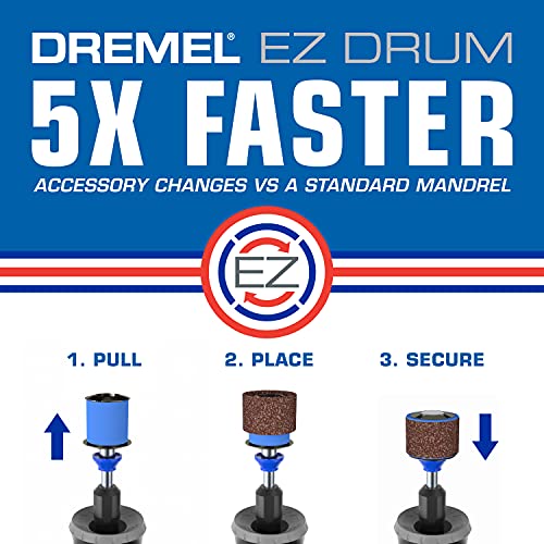Dremel EZ725 70-Piece All-Purpose Rotary Tool Accessory Set With Storage Kit - EZ-Lock And EZ Drum For Faster Accessory Changes - Perfect for Cutting, Polishing, Cleaning, And Sanding - size: 70-Pieces