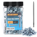 Pocket Hole Screws #8x2 Zinc, Coarse Thread Wood Screws 300Pcs, Washer Head with Square Drive, 150MM Drive Bit Included - color: Zinc, size: #8x2‘’