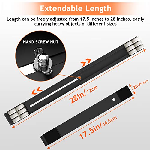 Ronlap Furniture Washing Machine Dolly Extendable Appliance Rollers, Black - color: Black
