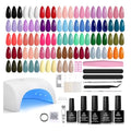 Beetles Gel Nail Polish Kit with U V Light - 32 Color 55 Pcs Gel Polish Set - color: Four Seasons Glow Pro - 32 Colors (55 Pcs)