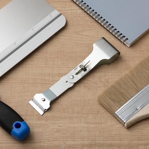 12 Pcs 8" 3-Way Safety Razor Blade Scraper Tool for Removing Adhesive Stickers Varnish Paint Glue Resin Dry Glaze Stains Putty Scratch