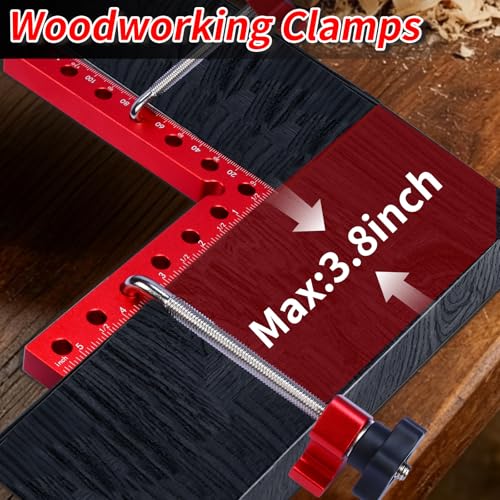 4PCS 90° Corner Clamps for Woodworking, Aluminum Right Angle Set - size: 4pcs