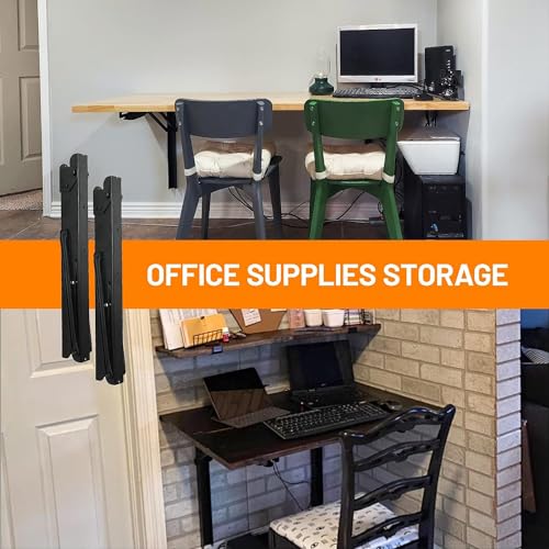 Wallmaster 24" Folding Shelf Brackets Wall Mount Collapsible Shelf Bracket - style: 4 Pack