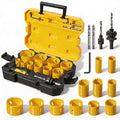 KATA 18 Piece Bi Metal Hole Saw Kit 3/4"-2-1/2" for Wood Metal PVC Drywall - color: 18PCS-L
