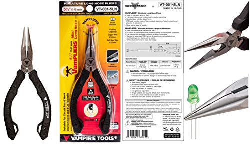 VAMPLIERS 5.5" Mini Precision Long Nose Pliers Made in Japan ESD Safe Grip - style: 5.5" Long Nose Pliers