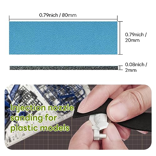stedi Sanding Sponge for Model Gundam Building, 400-1200 Grit - style: 2mm #400 to #1200(30PCS)