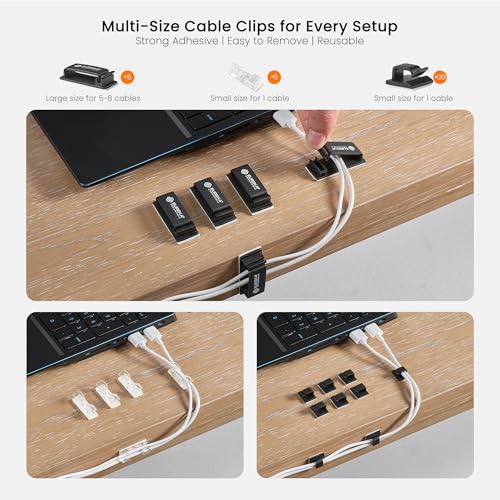 EUREKA ERGONOMIC 316PCS Under Desk Metal Cable Kit, Black