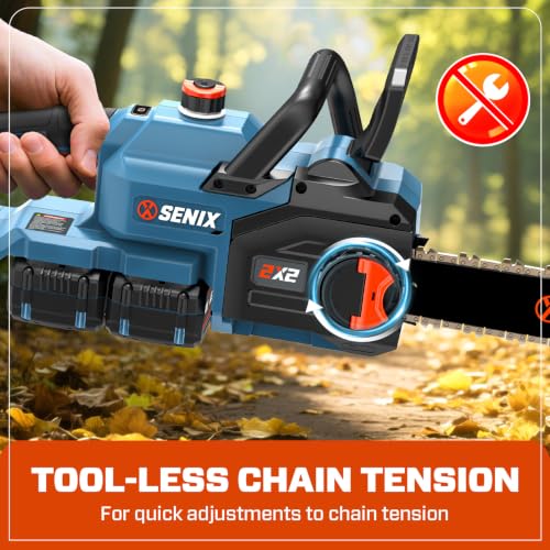 SENIX 40V 14" Electric Chainsaw, Cordless Battery Brushless,CSX2-M2 - size: 14"