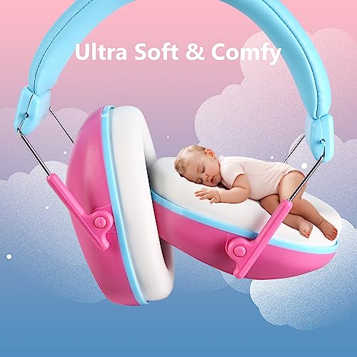ProCase Kids Noise Cancelling Headphones Ear Hearing Protection, Pink - color: Pink