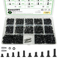 1162PCS Metric Screw Assortment Kit M2.5 M3, 12.9 Grade Alloy Steel, Hex Socket Head Cap Bolts Nuts Washers Set, Black Zinc Plated Anti-Rust Screws for 3D Printer DIY - size: M2.5/3-1162Pcs