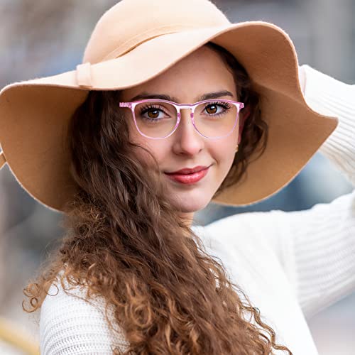 Safety Glasses for Men Women, Anti Fog Safety Goggles Comfortable Blue Light Blocking UV Protective Adult Nurse - color: Square Pink Purple 3pack