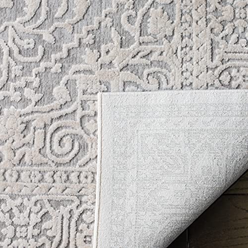 SAFAVIEH Reflection Accent Rug 2'3"x4', Light Grey & Cream RFT670C - color: Light Grey/Cream, size: 2'3" x 4' (Rectangular)