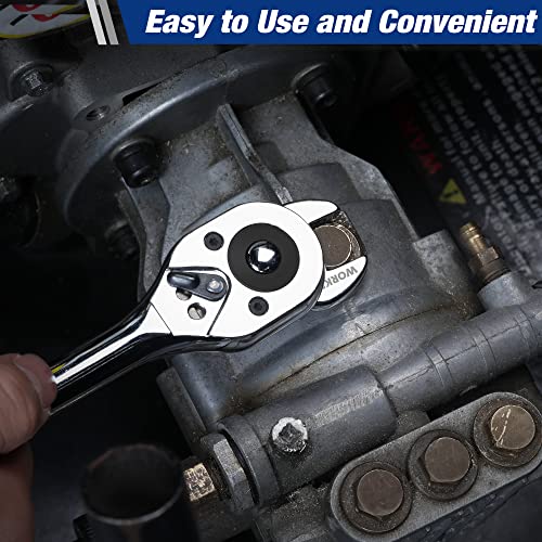 WORKPRO 3/8" Drive Crowfoot Wrench Set, 10-Piece Metric, 10-19mm - size: Metric System