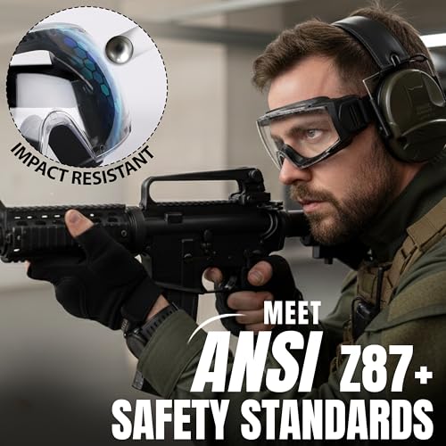 BISON LIFE SplashPro Safety Goggles Over Glasses, ANSI Z87.1, 1 pack