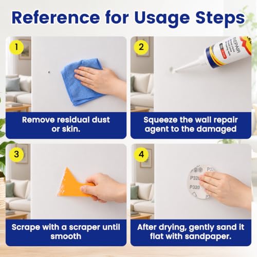 Drywall Repair Kit 3 Tubes,Spackle Wall Repair Paste Kit