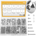 565 Pieces M2.5 Screws Nuts Washers Set, Sutemribor M2.5 x 4/6/8/10/12/16/20mm Button Head Socket Cap Screws Nuts Washers Assortment Kit, 304 Stainless Steel, Fully Threaded - size: M2.5, style: Button Head Socket Cap