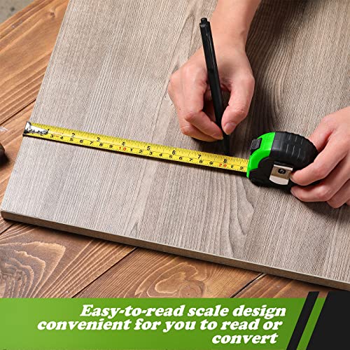 Yunsailing 15 Pack Tape Measure Bulk 16 Feet Retractable Measuring Tape Small Measure Easy Read with Fractions 1/8 Measurement(Green) - color: Green